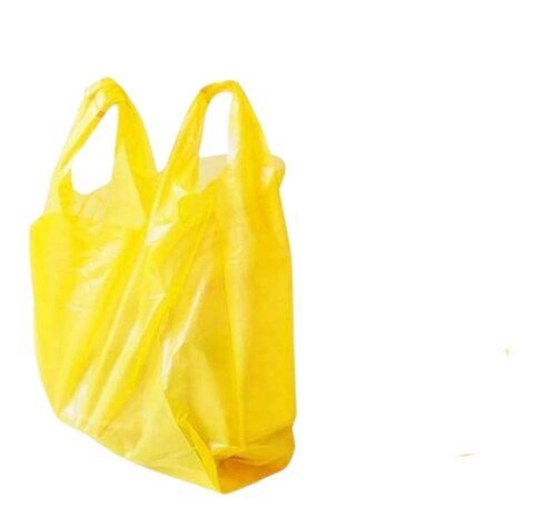 Light Weight And Simple For Shopping Plastic Yellow Carry Bag