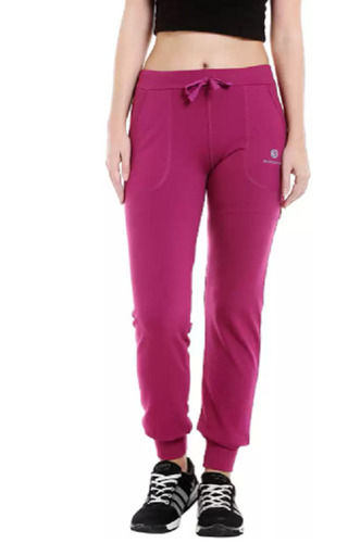 Plain Pattern Pink Skinny Fit 100 Percent Cotton Daily Wear Ladies Lower