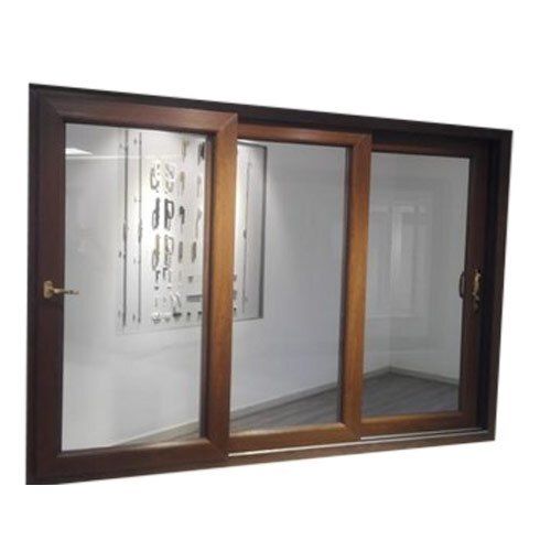 Wood Stylish Brown Rectangular Wooden Window Frame With Polished Finish, 3 Feet 