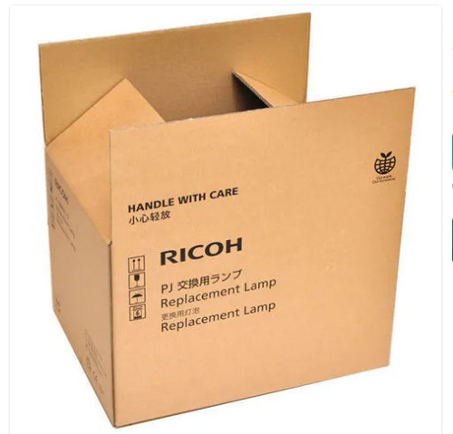 Rectangular Corrugated Shipping Boxes - 3 Mm Thick, Black and Brown Finish | Customized Sizes, Recyclable Material, High Protection for Electronics and Home Appliances