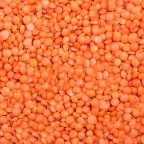 Regular Grain Size Splited Round Shaped Red Masoor Dal With One Year Shelf Life