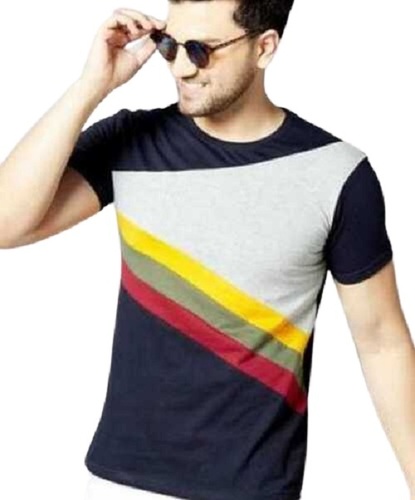 Cotton Multi-Color Printed Half Sleeve T-Shirt - Sizes S to XL O-Neck Collar Short Sleeves Perfect for All Seasons
