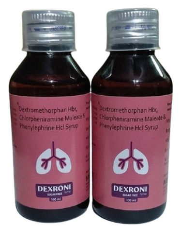 Medicine Grade Sugar Free Liquid Form Pharmaceutical Dexroni Dextromethorphan Cough Syrup, 100 ml