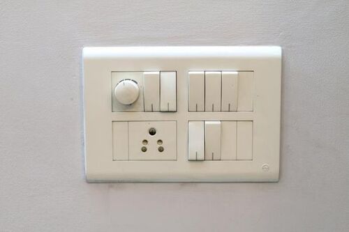 12 Modular Box With 5 Pin Socket 7 Modular Switch 1 Fan Contoral White Electrical Switchboard Panel  Application: Home