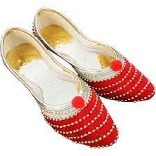 7-10 Size Flat Heel Size Lightweight Ladies Jutti For Party And Casual Wear