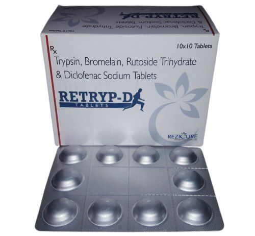 Rezicure Pharma Retryp D Tablets, 10X10 Pack General Medicines