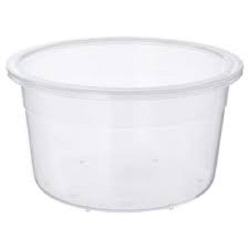 Lightweight Disposable Transparent Round Plastic Container For Food Storage Hardness: Soft