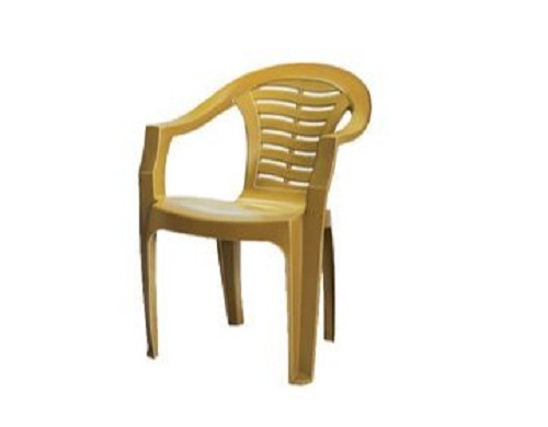 घर और बगीचे के लिए पीला मल्टी कलर स्ट्रांग पीवीसी प्लास्टिक आर्मरेस्ट चेयर