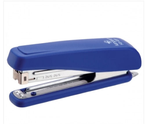 Water Proof Blue Stainless Steel And Plastic Rectangular Shape Stapler, 3 Inches Application: For Stapling