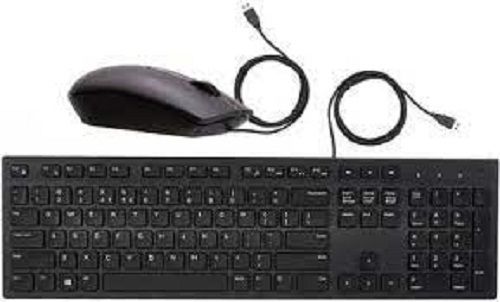 Abs Black Computer Wired Keyboard With Mouse For Home Office