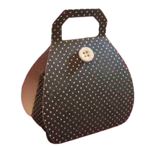 Easy To Carry Black And White Dotted Pattern Ladies Bags