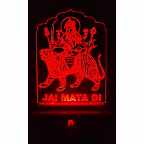 Jai Mata Di 3d Illusion Design Table Lamp