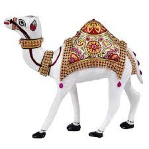 Multicolor Strong Durable And Ruggedly Constructed Polished Marble Camel Statue For Decoration