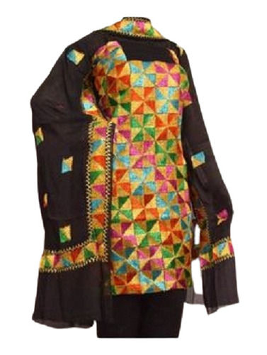 Multi Colorful Printed Cotton Chiffon Ladies Salwar Suits With Dupatta