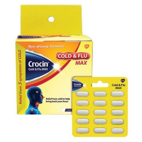 Crocin Cold And Flu Max Tablets (10X15) General Medicines