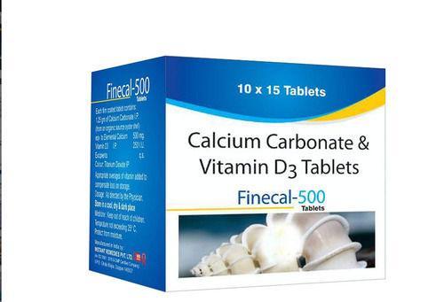 Finecal-500 - Calcium Carbonate And Vitamin D3 Tablets General Medicines