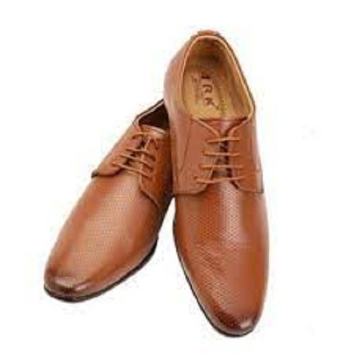 Brown Light Weight Comfortable Men;S Leather Formal Shoes For Office And Party Wear 