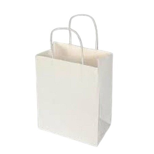 Biodegradable White Paper Carry Bags