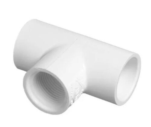 White 4 Inches 3 Mm Thick Lightweight And Durable Round Polyvinyl Chloride Tee