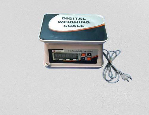 Plastic Digitron Branded White Coloured 10 Kgs Digital Display Electronic Weighting Scale 