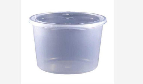 500 Ml Capacity Transparent Round Disposable Plastic Food Container