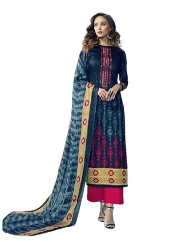 Party Wear Regular Fit Breathable Readymade Printed Ladies Kashmiri Salwar Suits