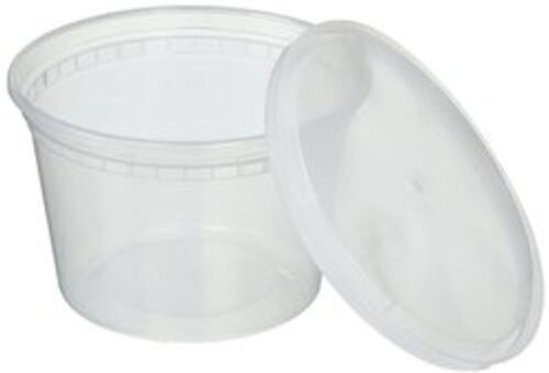 Easy To Carry White Plain Disposable Plastic Perfect For Storage Food Container Packaging Size 500 Ml