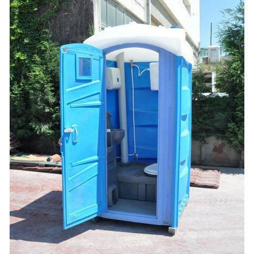 Steel Panel Build Fiber Portable Toilet, 7 Feet Height And Blue Color Life Span: Long Life