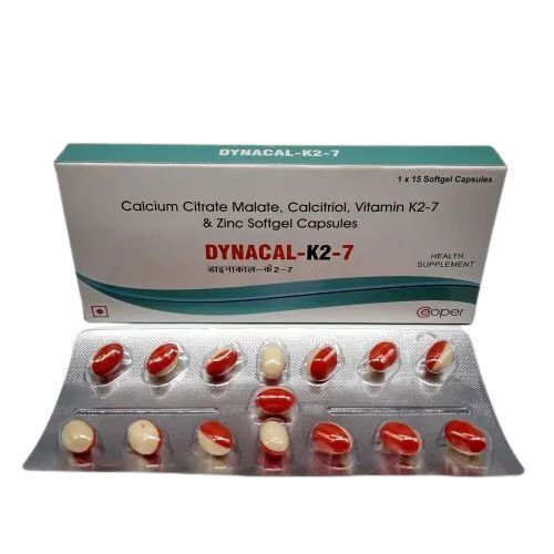 Calcium Citrate Malate Calcitriol Vitamin K2-7 And Zinc Softgel Capsules, 1x15 Capsules