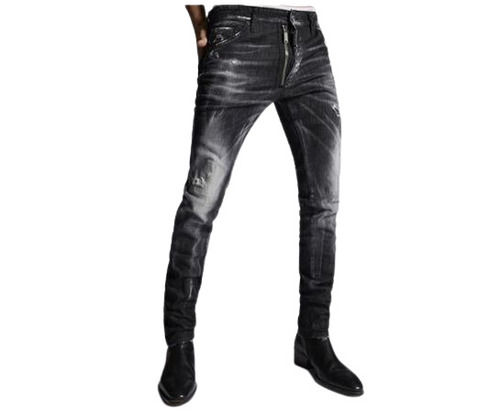 Black Breathable Casual Wear Mens Denim Jeans