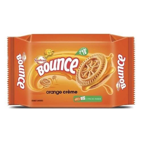 Crispy Crunchy Bounce Cream Tangy Orange Flavor Cream Biscuit