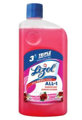 Pink 1 Liter, Kills 99.9% Germs And Bacteria Rose Fragrance Liquid Floor Cleaner 