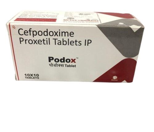 White Cefpodoxime Proxetil Tablet Ip,10X10 Tablets