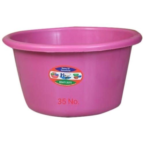 Pink Lightweight And Durable Strong Multicolor Plastic Printed Sturdy Tub Bucket Set