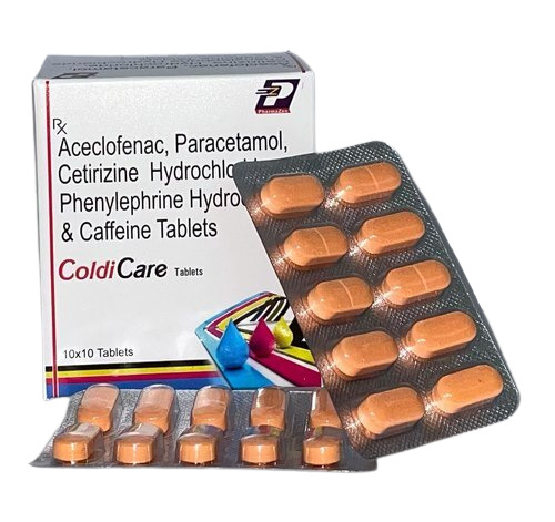 Medicine Grade Pharmaceutical Aceclofenac Paracetamol Cetrizine Hydrochloride And Caffeine Tablets