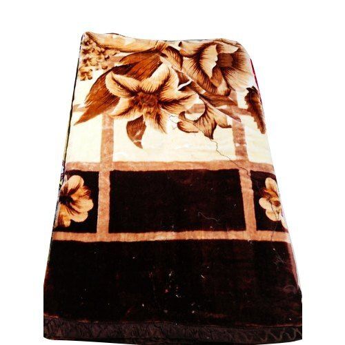 Brown Rectangle Machine Wash Printed Mink Single Bed Blanket For Home Use Age Group: Children