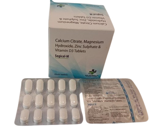 Calcium Hydroxide Zine Sulphate And Vitamin D3 Tablets - Chewable Form, Recommended Dosage by Physicians, UV Coated Surface Handling, Glossy Lamination Finish, Suitable for Adults, Store in Cool and Dry Place