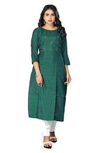 Designer Daily Wear Comfortable Cotton Plain Ladies Kurti