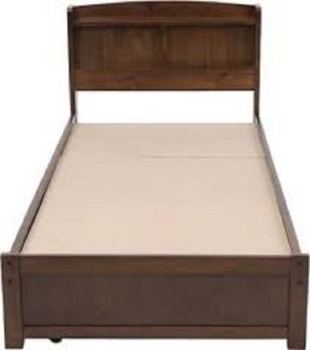 Rectangular Brown Solid Oak Wooden Single Bed