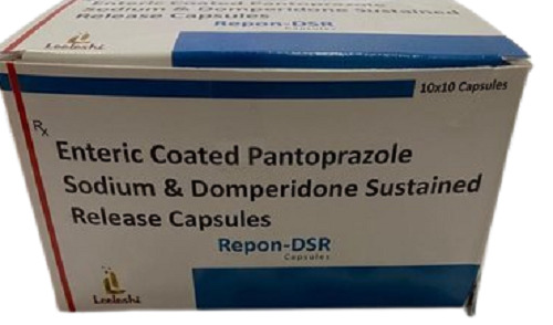 Repon-Dsr Tablets - Domperidone and Pantoprazole Formula, 10x10 Tablets Recommended by Doctors for Gastrointestinal Reflux Disease Management