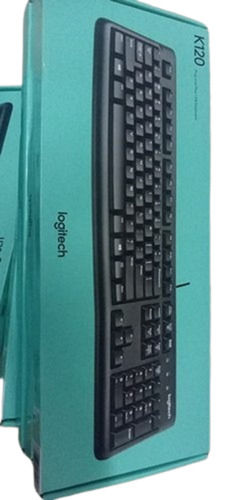 Black Highly Durable 109 Key Qwerty Pvc Hp Wired Keyboard