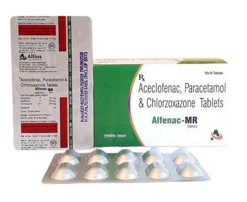 100 Percent Purity Medicine Grade Pharmaceutical Aceclofenac Paracetamol Chlorzoxazone Tablets