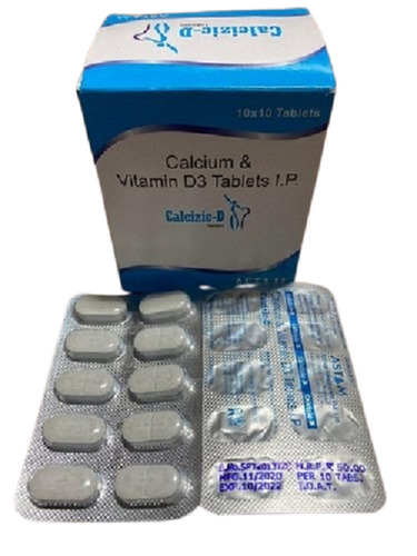 कैल्शियम और विटामिन D3 कैल्सिज़िक-डी 10X10 टैबलेट सामान्य दवाएं