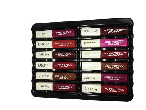 Multicolor Liquid Matte Lipstick, 12 Pieces Pack