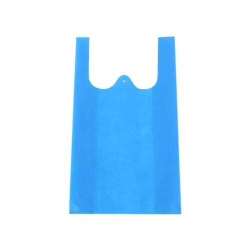 Blue-colored Polypropylene Non-woven Plain Multipurpose W Cut Carry Bags