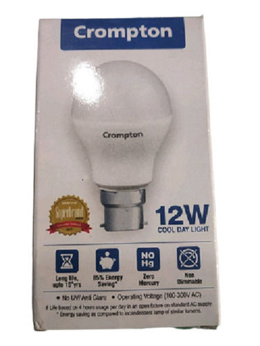 Low Power Consumption And Cool Day White 12-Watt Ceramic Led Bulb Application: Waterproof Indoor/Outdoor Lights