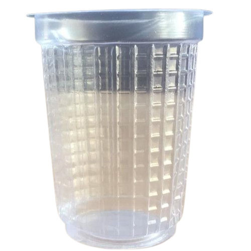 250 Ml Capacity And 1mm Thick Plain Round Transparent Plastic Disposable Glass