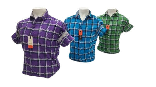 Men Comfortable Checks Cotton Men Casual Wear Full Sleeves Shirt