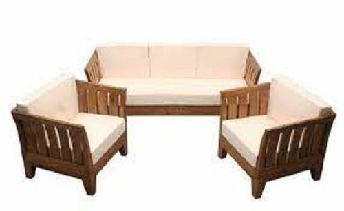 Skin Friendly Comfortable Wooden Spongy Three Seater Sofa Set