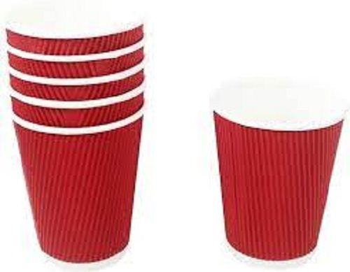 Eco-Friendly Leakage Proof Striped Paper Round Disposable Cups For Beverages